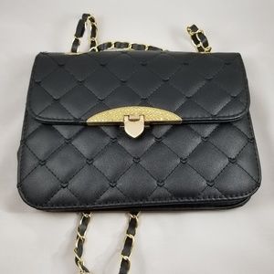 Black Leather Cossbody Purse